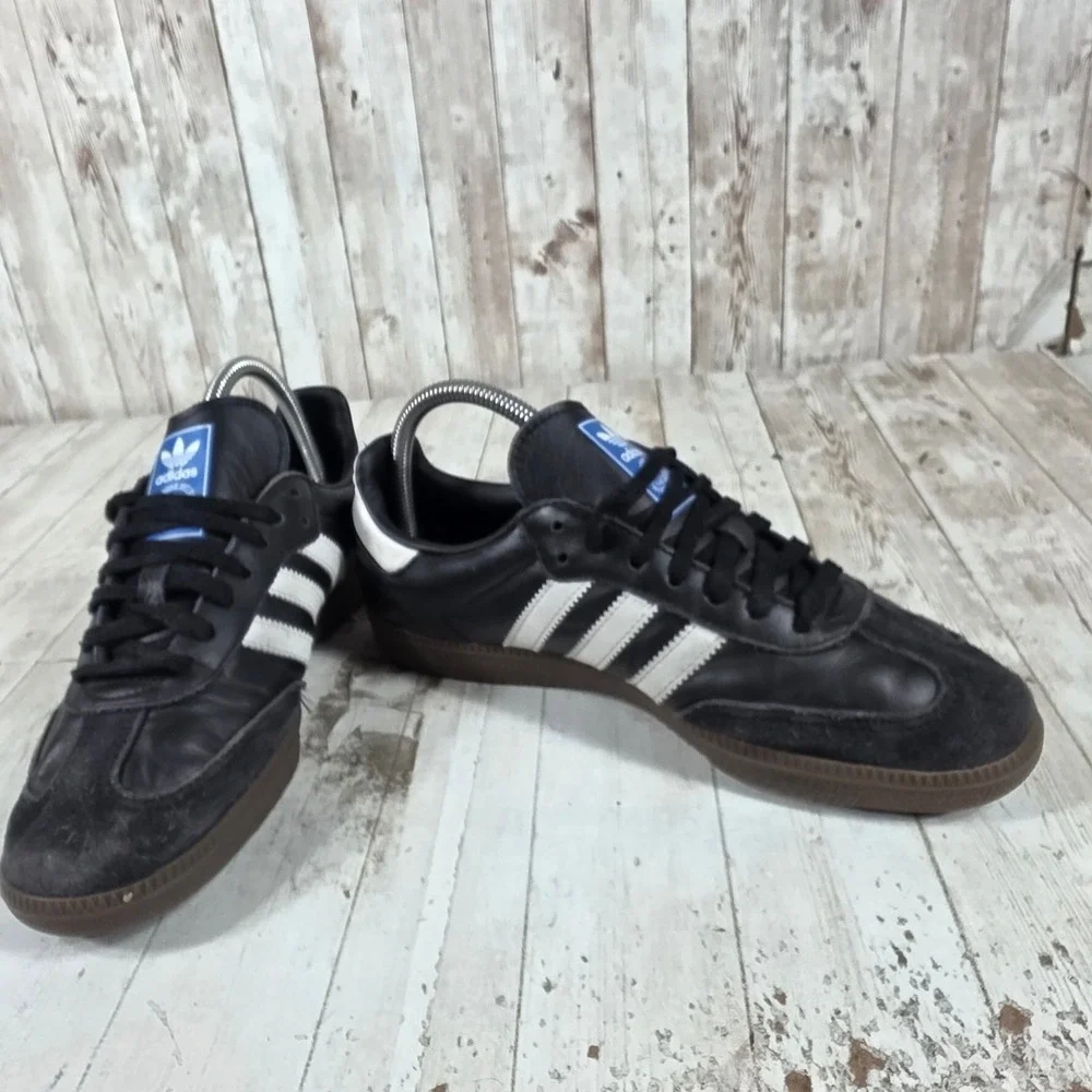 Adidas Samba OG Black White Gum Leather Sneakers IE3676 Womens 7.5